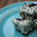 Berry & Chia Seed Rice Crispy Squares