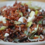 Red Rice with Feta & Leeks