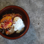 Roasted Nectarines with Crumble Topping