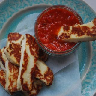 Halloumi Sticks with Harissa Dip