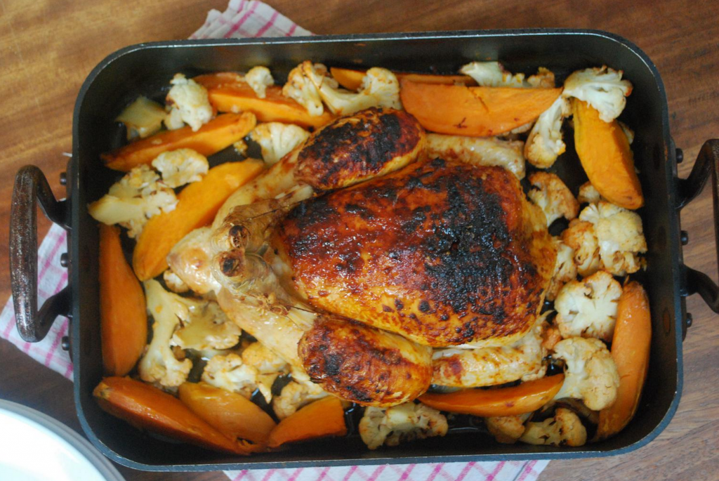 Roasted Family Chicken - Cooking Them Healthy