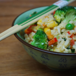 Rice with Sweet Potato & Red Pepper