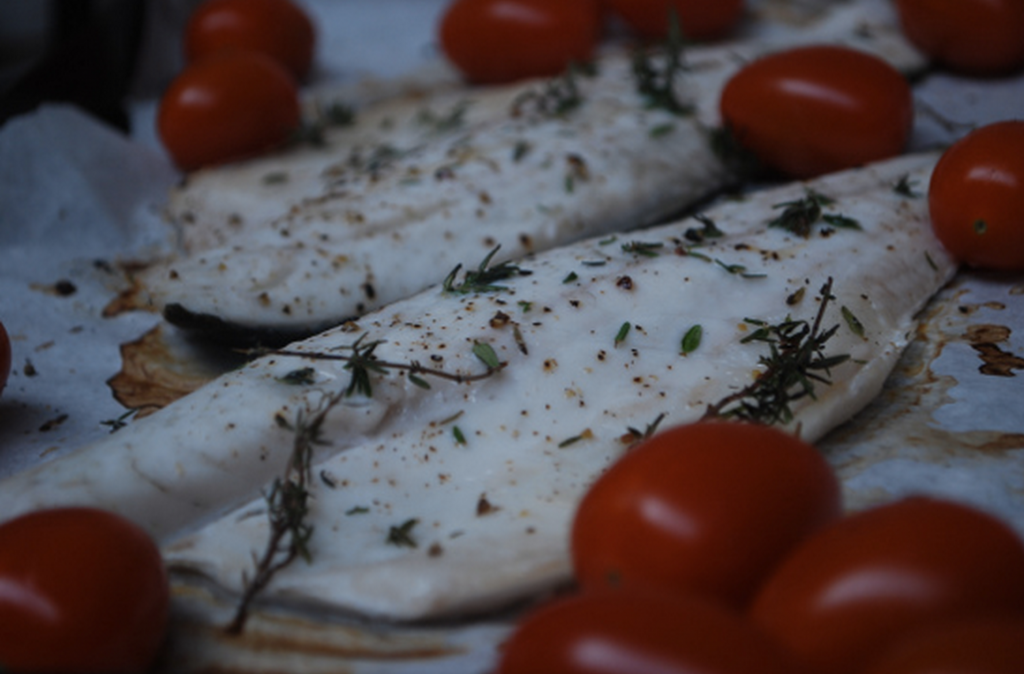 Sea Bass with Tomatoes & Thyme