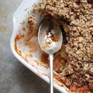 Rhubarb and Date Crumble