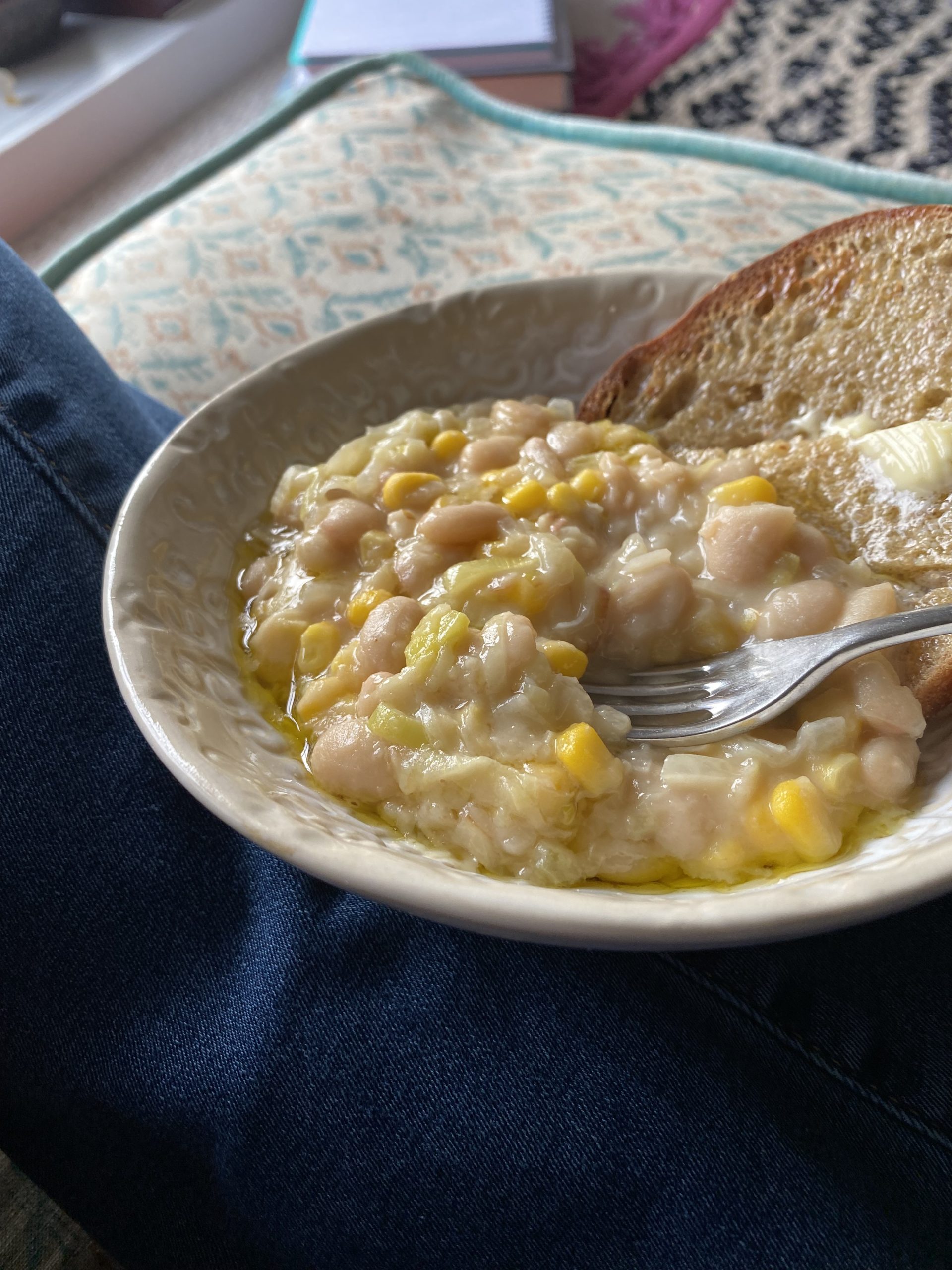 Beanotto with leek and sweetcorn - Cooking Them Healthy