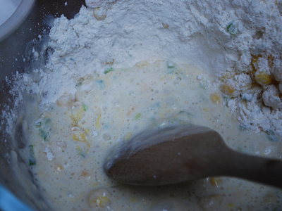 Sweetcorn Fritters - preparation