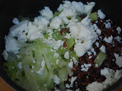 Red Rice with Feta & Leeks