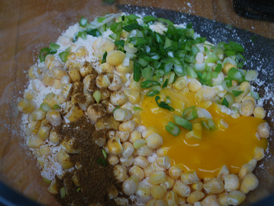 Sweetcorn Fritters - preparation