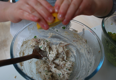 Smoked Mackerel Pate - prep