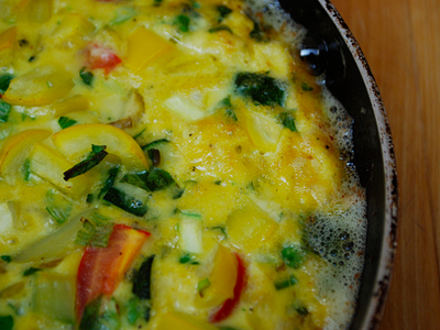 Frittata - cooking