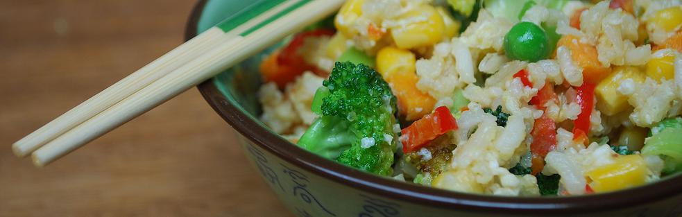 Rice with Sweet Potato & Red Pepper