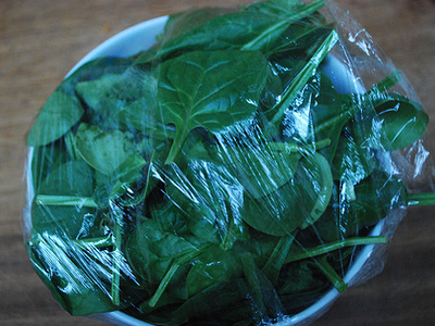 Secret Spinach Sauce - prep