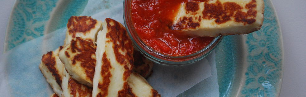 Halloumi Sticks with Harissa Dip