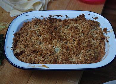 Gooseberry & Rhubarb Crumble