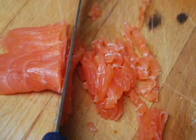 Smoked Salmon Pasta Sauce - prep